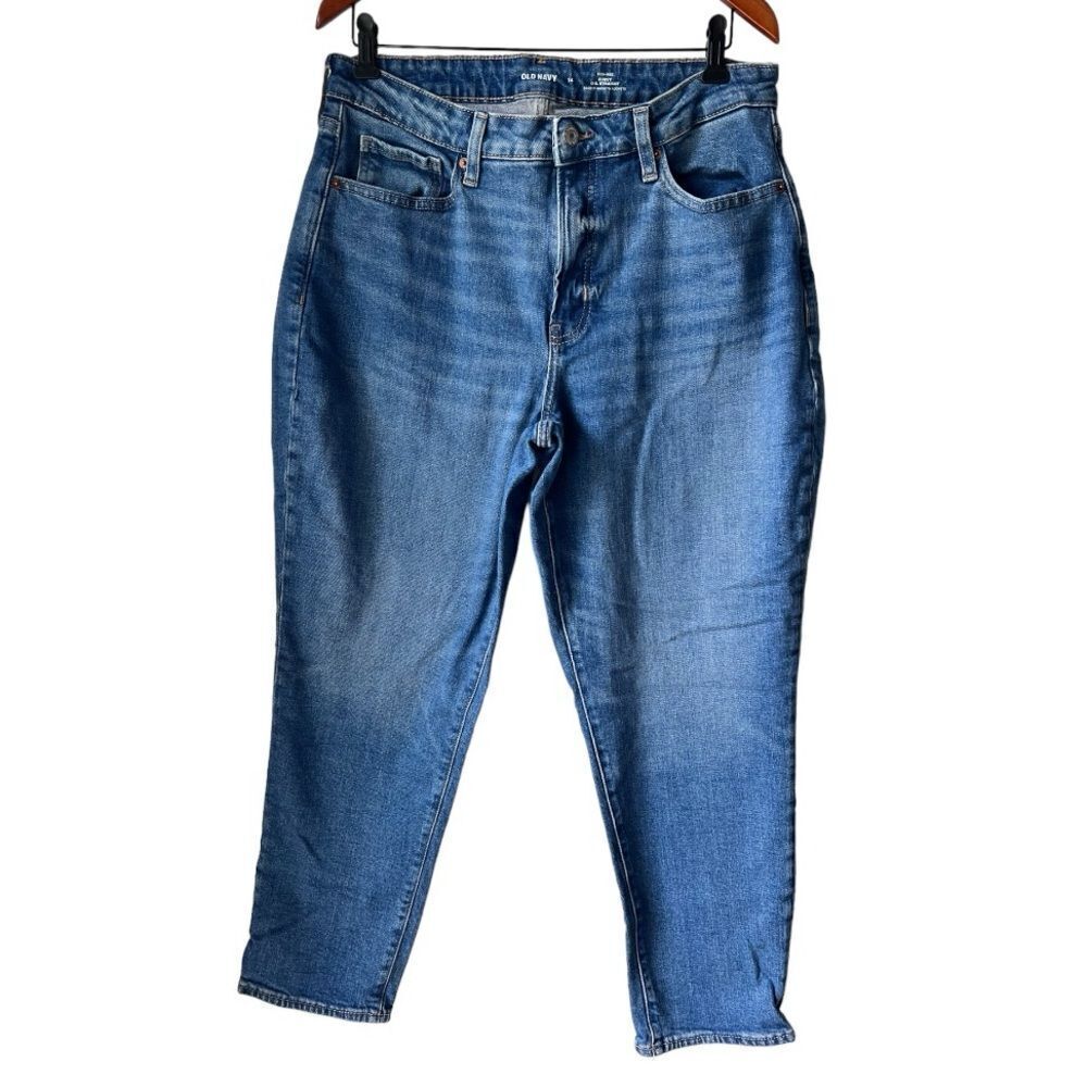 Women's Old Navy HIGH-RISE CURVY O.G. STRAIGHT SECRET-SMOOTH POCKETS size 14.